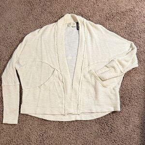 Anthropologie Cream Textured Cardigan